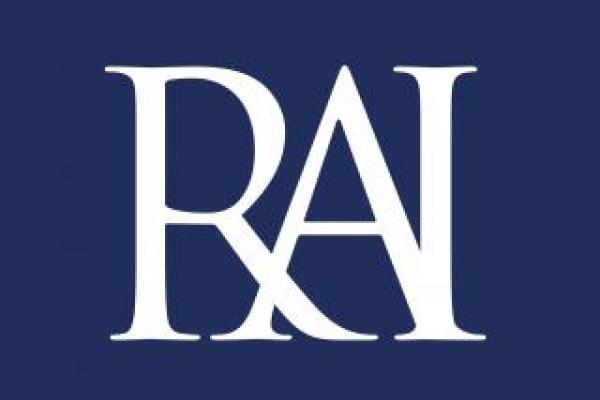 RAI Logo - white on blue