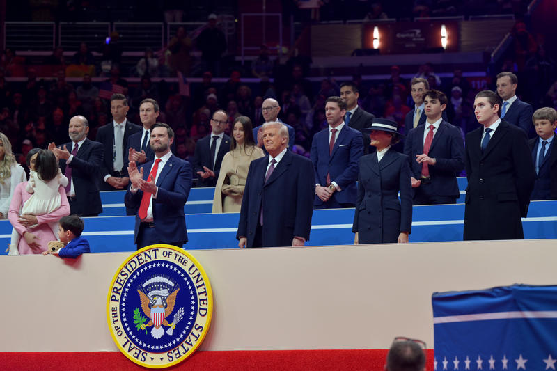 Service members participate in inaugural parade. Public domain via wikimedia commons