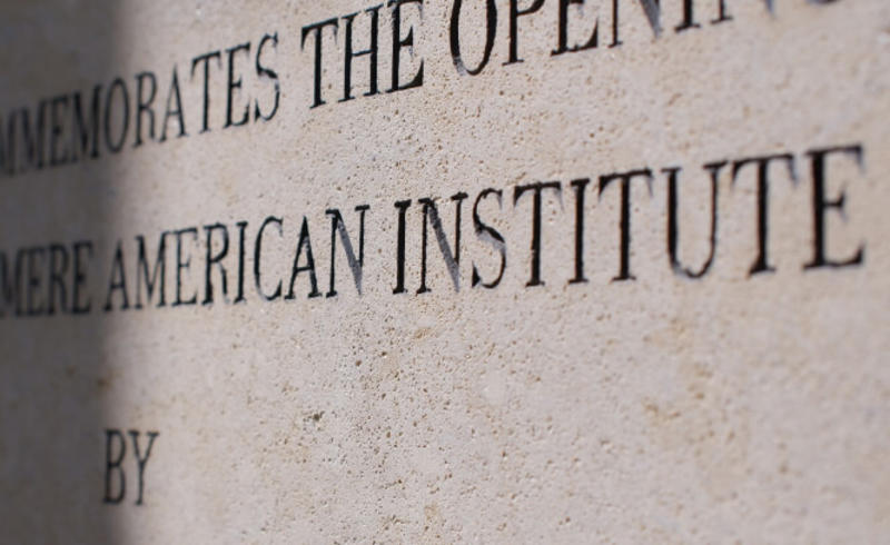 Rothermere American Institute written on a wall