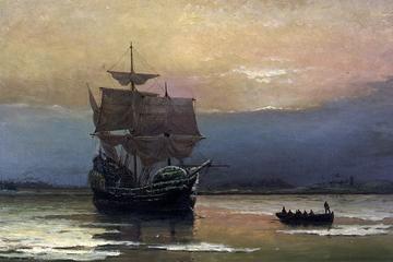 Mayflower in Plymouth Harbor, William Halsall, 1882