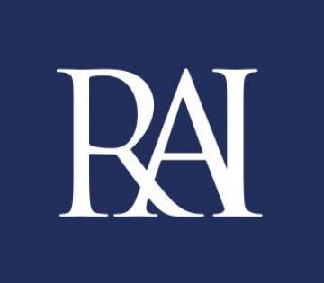 RAI Logo - white on blue