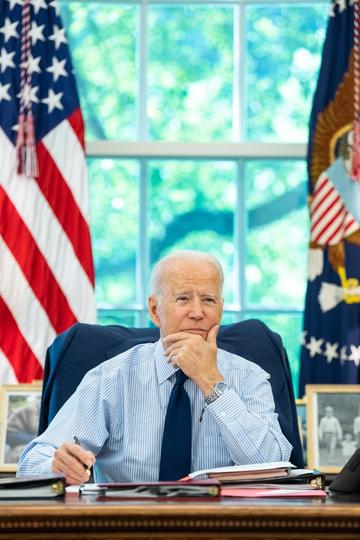 Biden at desk