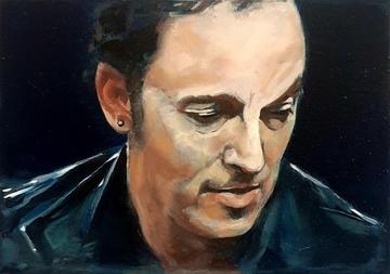 Bruce Springsteen (2017) by Gavin Cologne-Brookes, oil on canvas Bruce Springsteen (2017) by Gavin Cologne-Brookes, oil on canvas