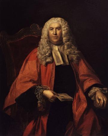 Sir William Blackstone (1723–1780), author of the Commentaries on the Laws of England (unknown artist, c. 1755 - National Portrait Gallery)