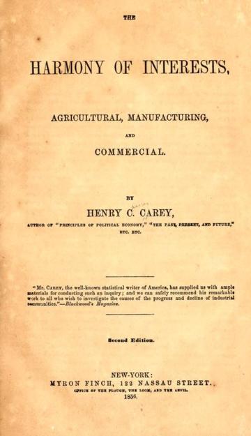 henry c carey title page