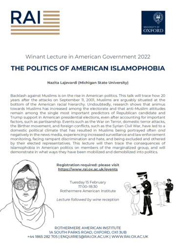 Poster - Winant Lecture 2022 by Nazita Lajevardi